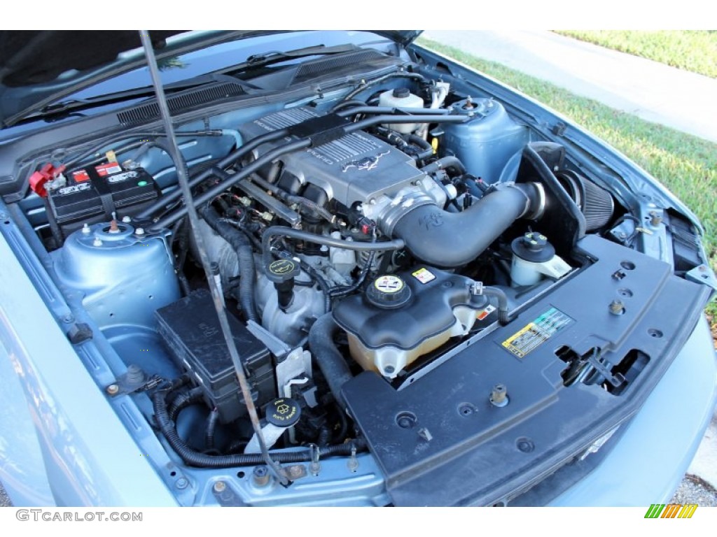 2007 Mustang GT Premium Coupe - Windveil Blue Metallic / Dark Charcoal photo #35