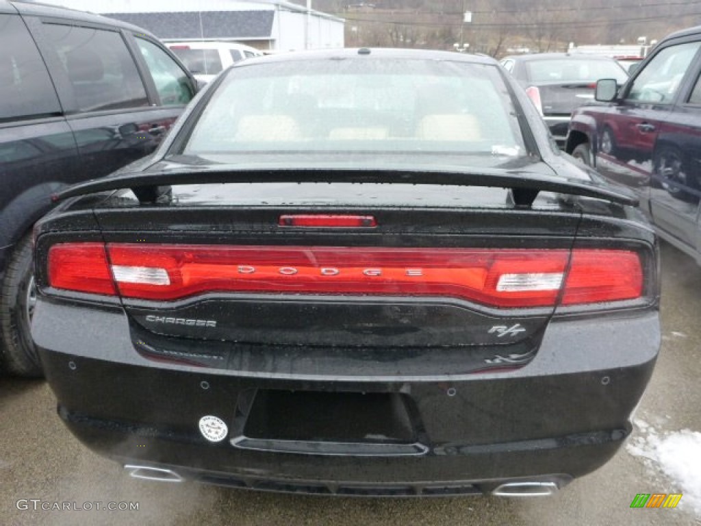 2012 Charger R/T Max - Pitch Black / Black/Light Frost Beige photo #3