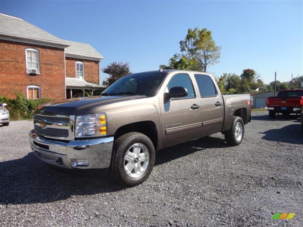 2013 Silverado 1500 LT Crew Cab 4x4 - Mocha Steel Metallic / Ebony photo #2