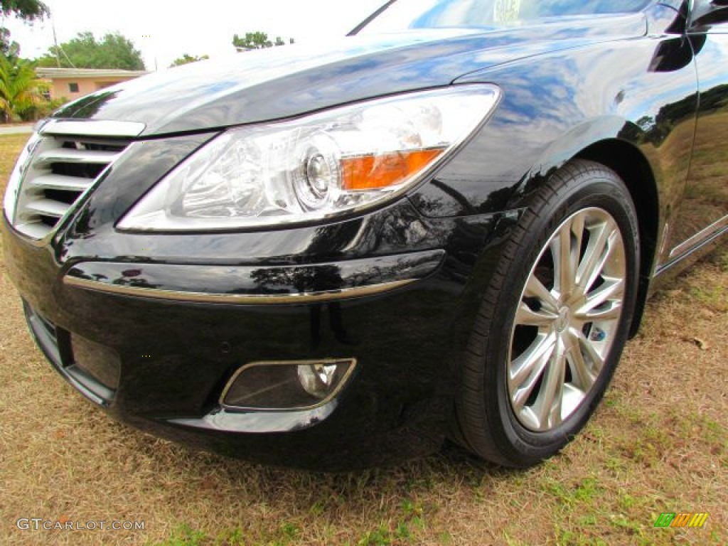 2010 Genesis 4.6 Sedan - Black Noir Pearl / Jet Black photo #79