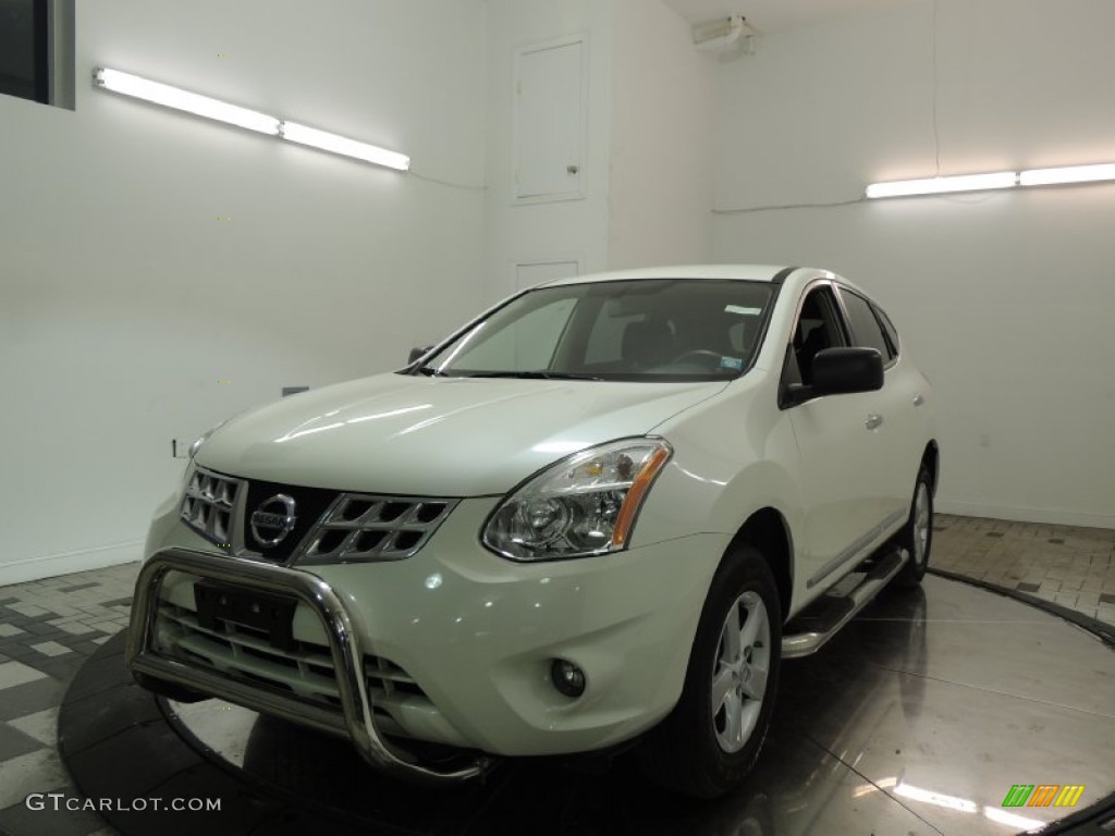 Pearl White 2012 Nissan Rogue S Special Edition AWD Exterior Photo #76957280