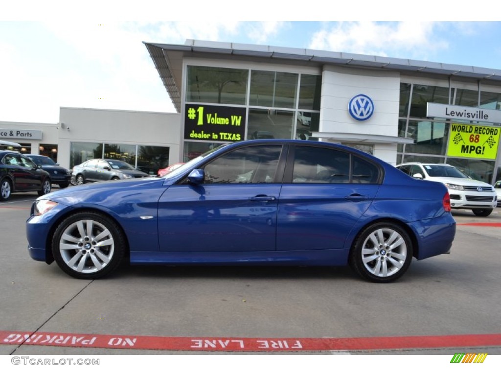 2007 3 Series 328i Sedan - Montego Blue Metallic / Grey photo #2