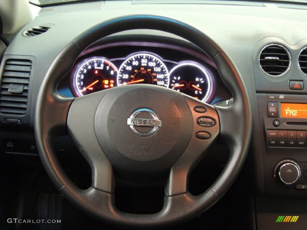 2010 Nissan Altima 2.5 S Charcoal Steering Wheel Photo #76959781