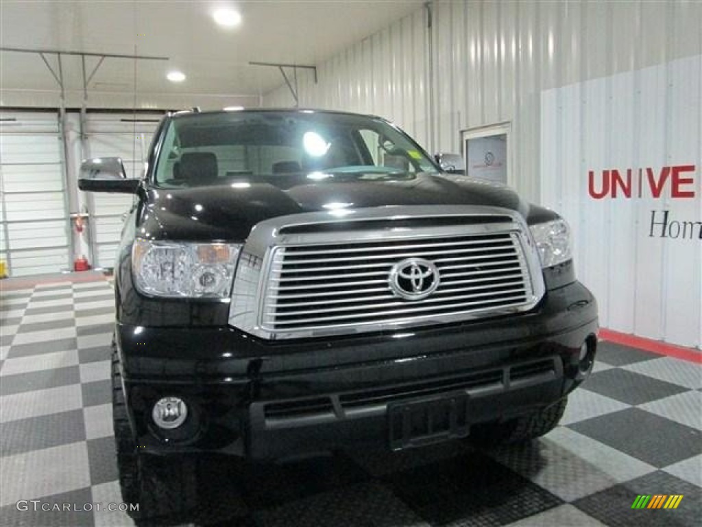 2010 Tundra Limited CrewMax 4x4 - Black / Graphite Gray photo #2