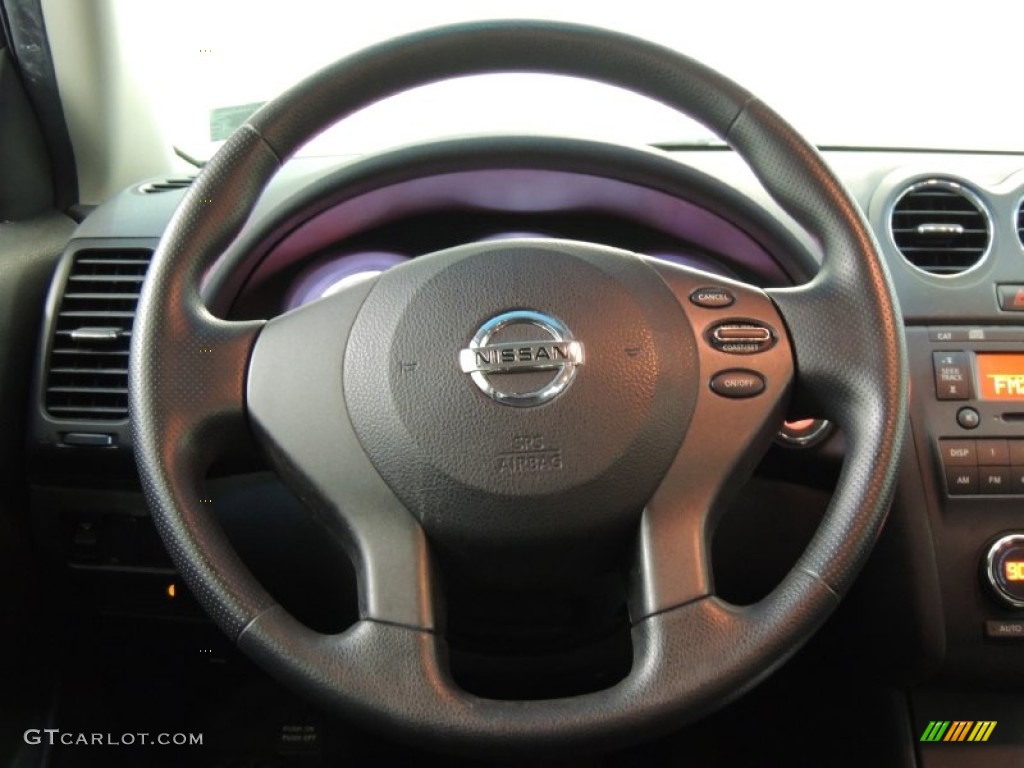 2011 Nissan Altima Hybrid Charcoal Steering Wheel Photo #76960340