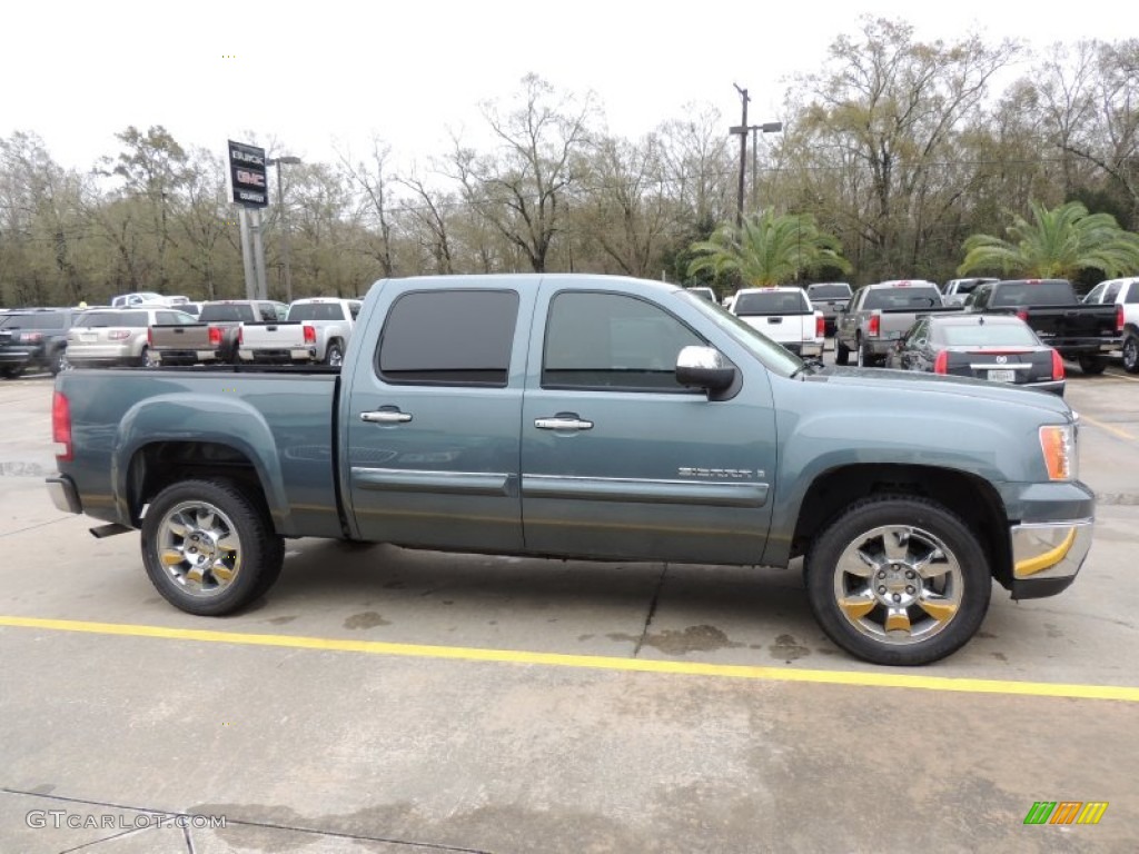 Stealth Gray Metallic 2009 GMC Sierra 1500 SLE Crew Cab Exterior Photo #76964294