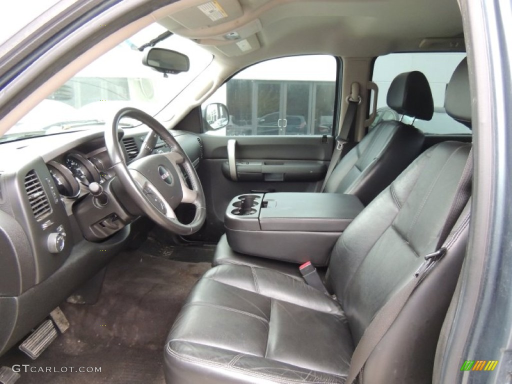 Ebony Interior 2009 GMC Sierra 1500 SLE Crew Cab Photo #76964374