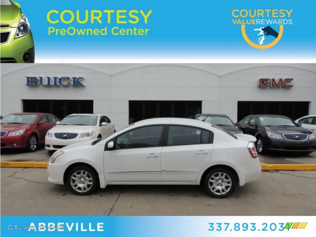 2012 Sentra 2.0 S - Aspen White / Charcoal photo #1