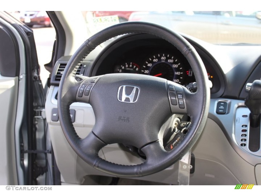 2010 Honda Odyssey EX-L Gray Steering Wheel Photo #76966354