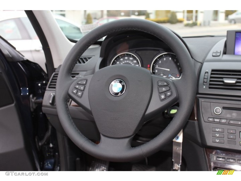 2010 BMW X3 xDrive30i Saddle Brown Steering Wheel Photo #76967542