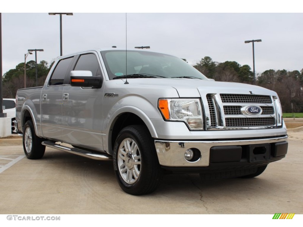 2010 F150 Lariat SuperCrew - Ingot Silver Metallic / Black photo #2