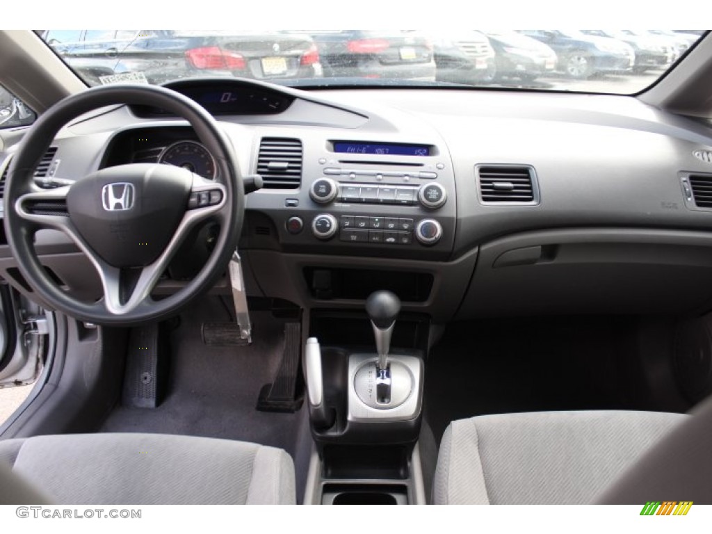 2009 Honda Civic LX Sedan Gray Dashboard Photo #76968595