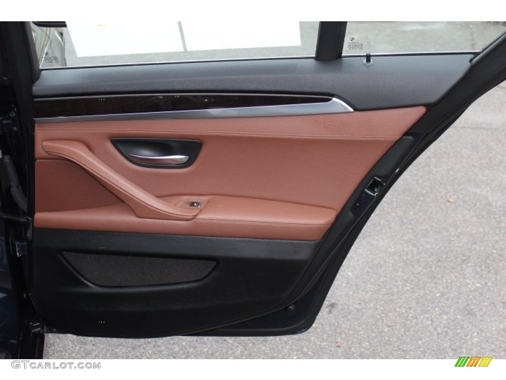 2012 BMW 5 Series 535i xDrive Sedan Cinnamon Brown Door Panel Photo #76968622