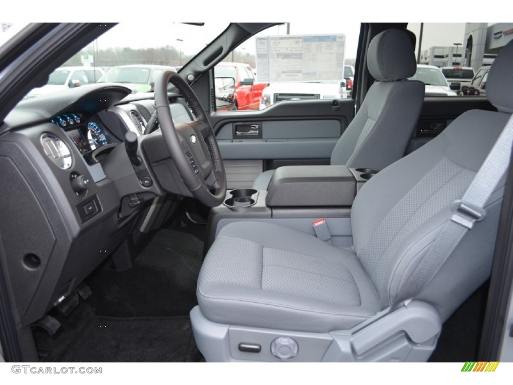 Steel Gray Interior 2013 Ford F150 XLT SuperCrew Photo #76969261