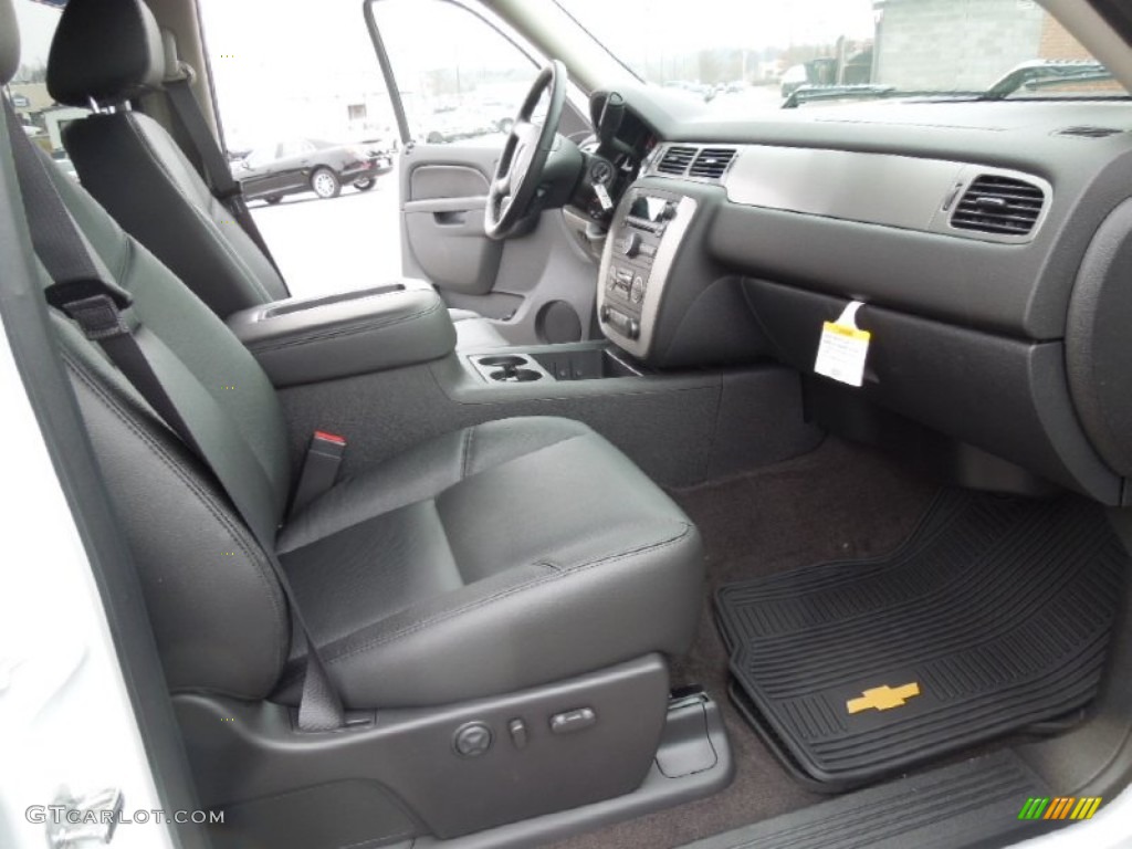 Ebony Interior 2013 Chevrolet Silverado 3500HD LTZ Crew Cab 4x4 Photo #76969699