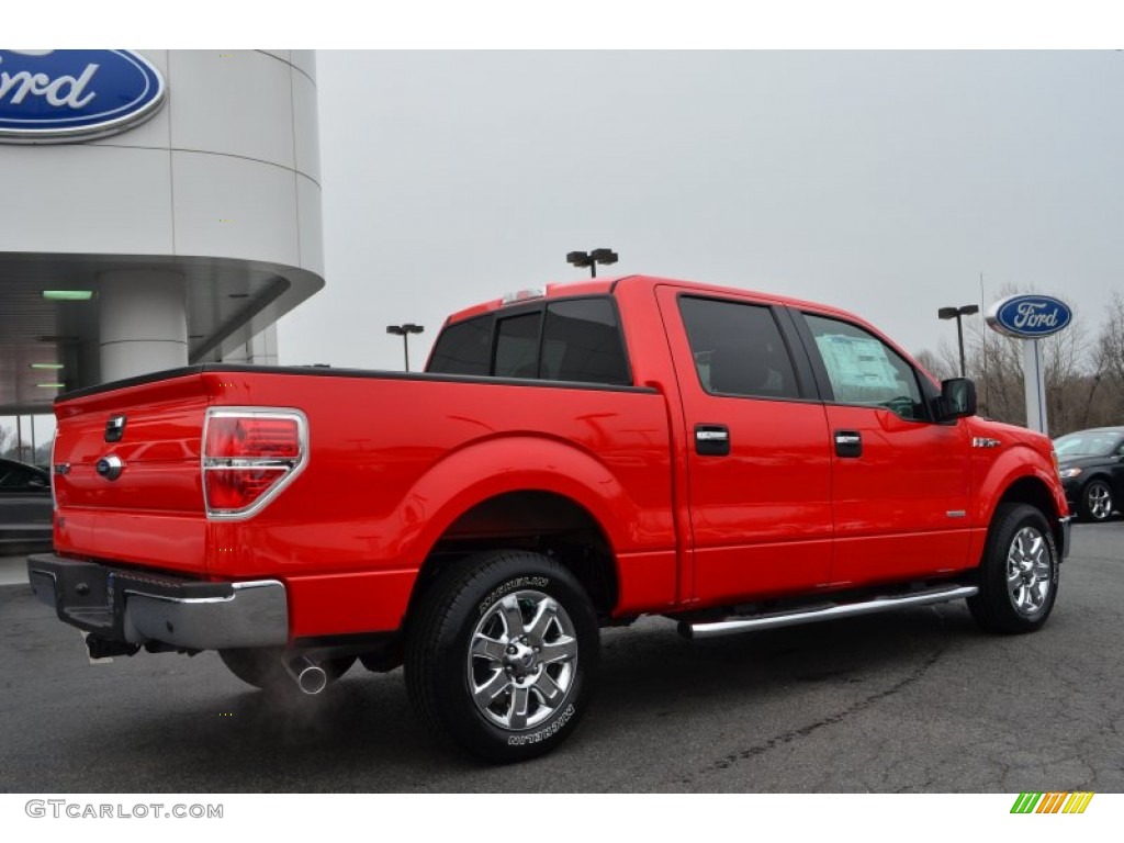 2013 F150 XLT SuperCrew - Race Red / Steel Gray photo #3