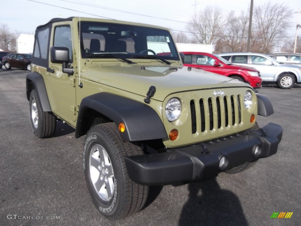 2013 Wrangler Sport S 4x4 - Commando Green / Black photo #1