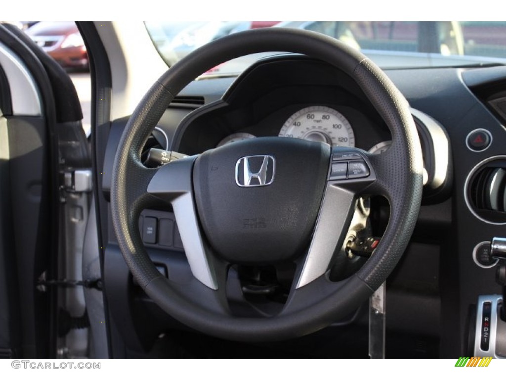 2010 Honda Pilot LX 4WD Black Steering Wheel Photo #76970333