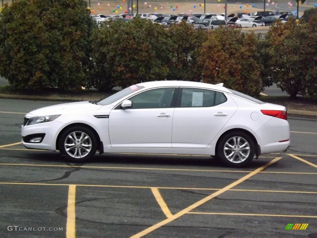 2013 Optima EX - Snow White Pearl / Gray photo #3