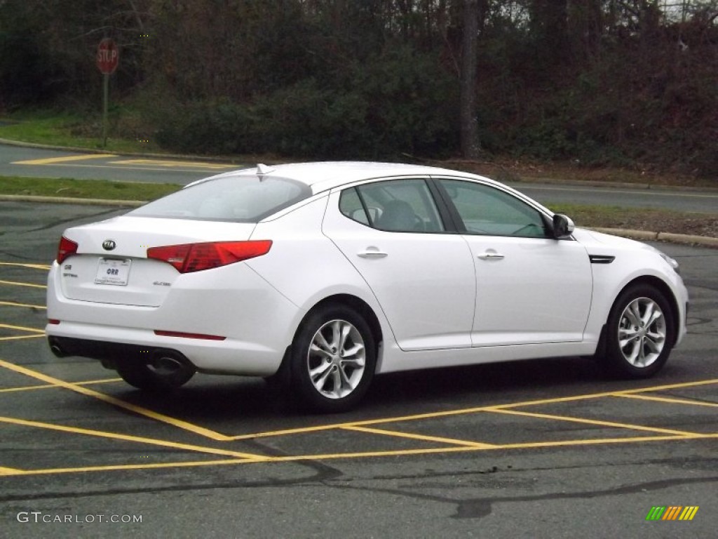 2013 Optima EX - Snow White Pearl / Gray photo #6