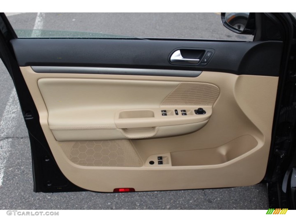 2009 Volkswagen Jetta SE Sedan Pure Beige Door Panel Photo #76970575