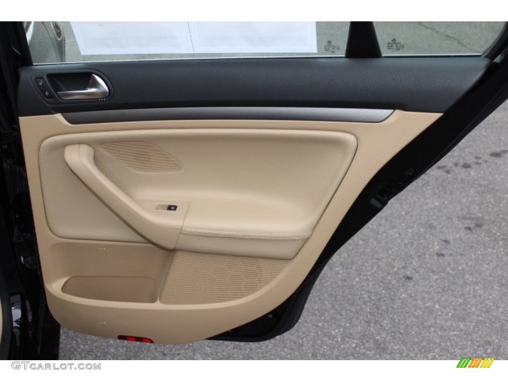 2009 Volkswagen Jetta SE Sedan Pure Beige Door Panel Photo #76970827