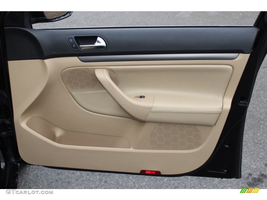 2009 Volkswagen Jetta SE Sedan Pure Beige Door Panel Photo #76970860