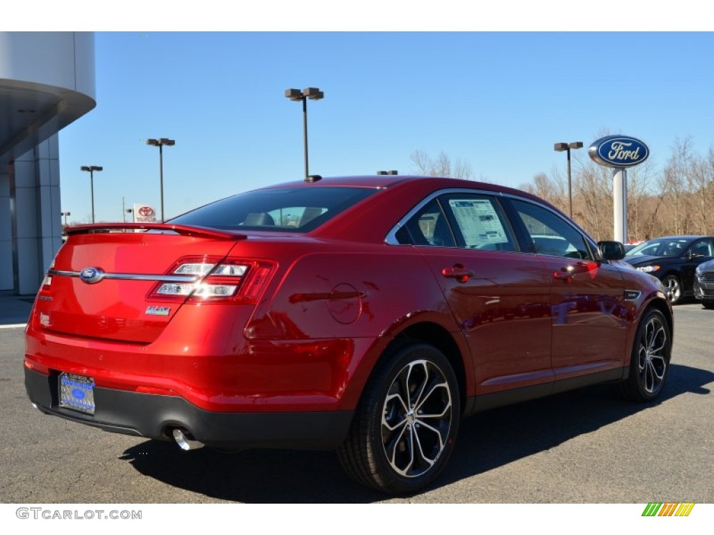 2013 Taurus SHO AWD - Ruby Red Metallic / SHO Charcoal Black/Mayan Gray Miko Suede photo #3