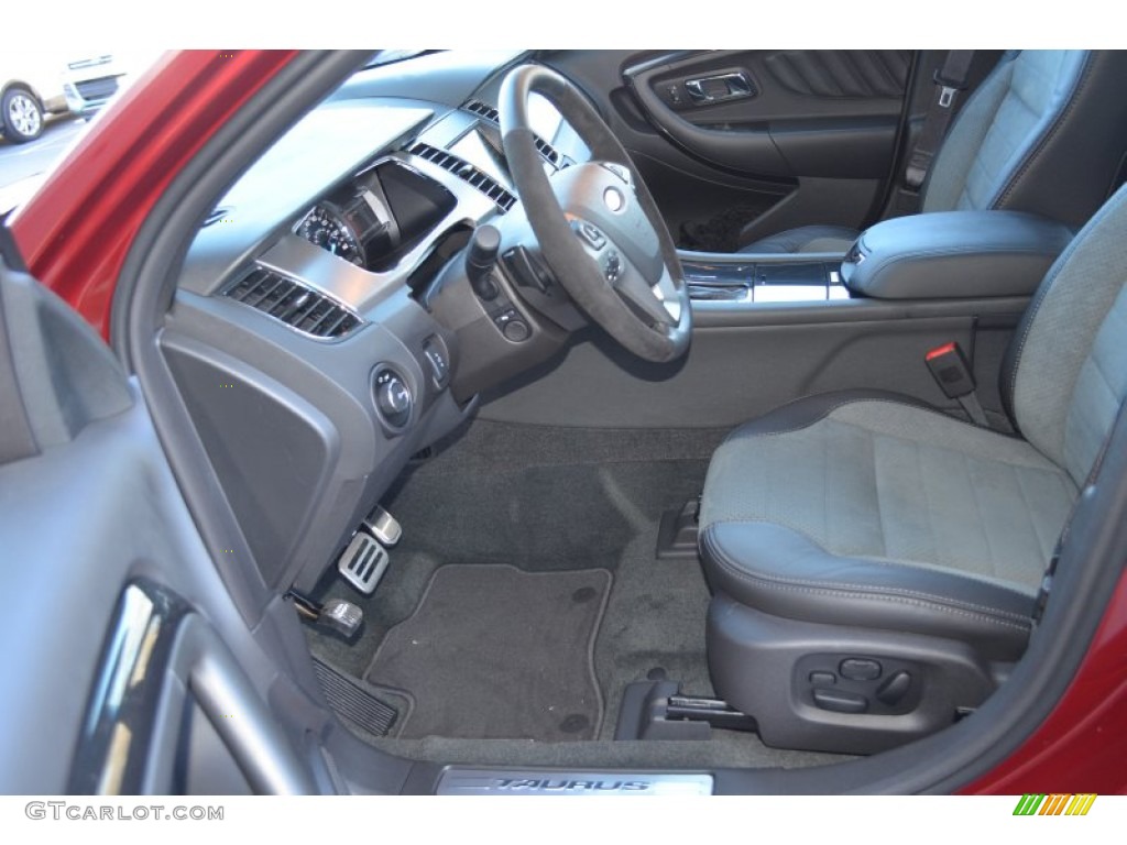 SHO Charcoal Black/Mayan Gray Miko Suede Interior 2013 Ford Taurus SHO AWD Photo #76971342