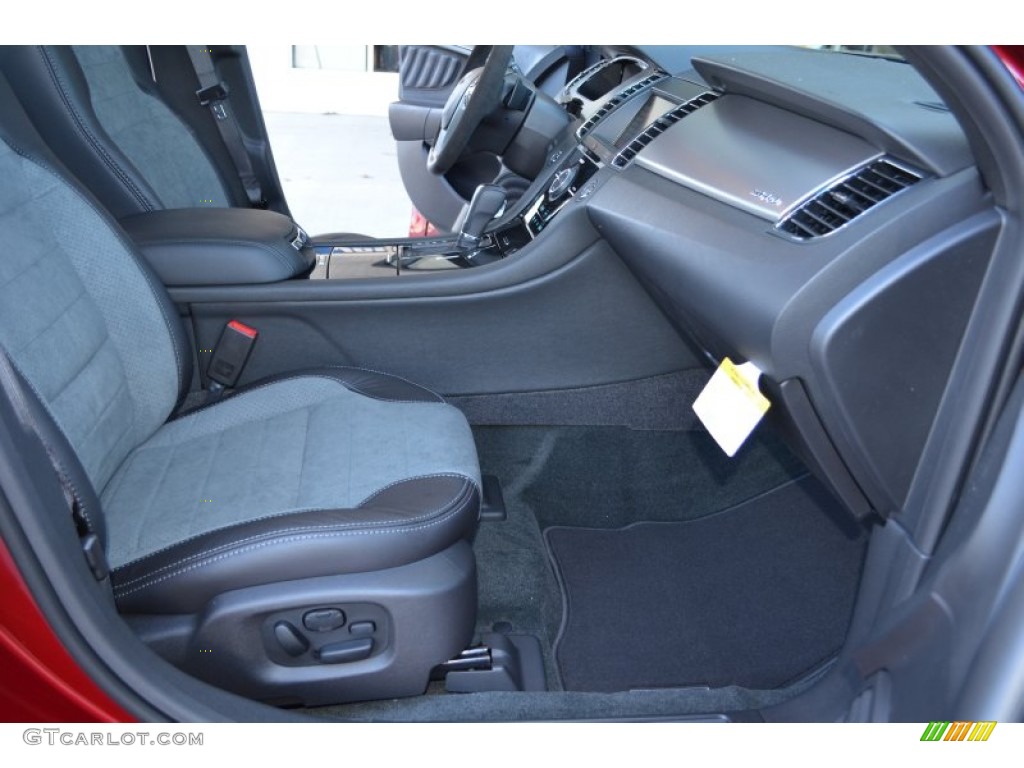 2013 Taurus SHO AWD - Ruby Red Metallic / SHO Charcoal Black/Mayan Gray Miko Suede photo #16