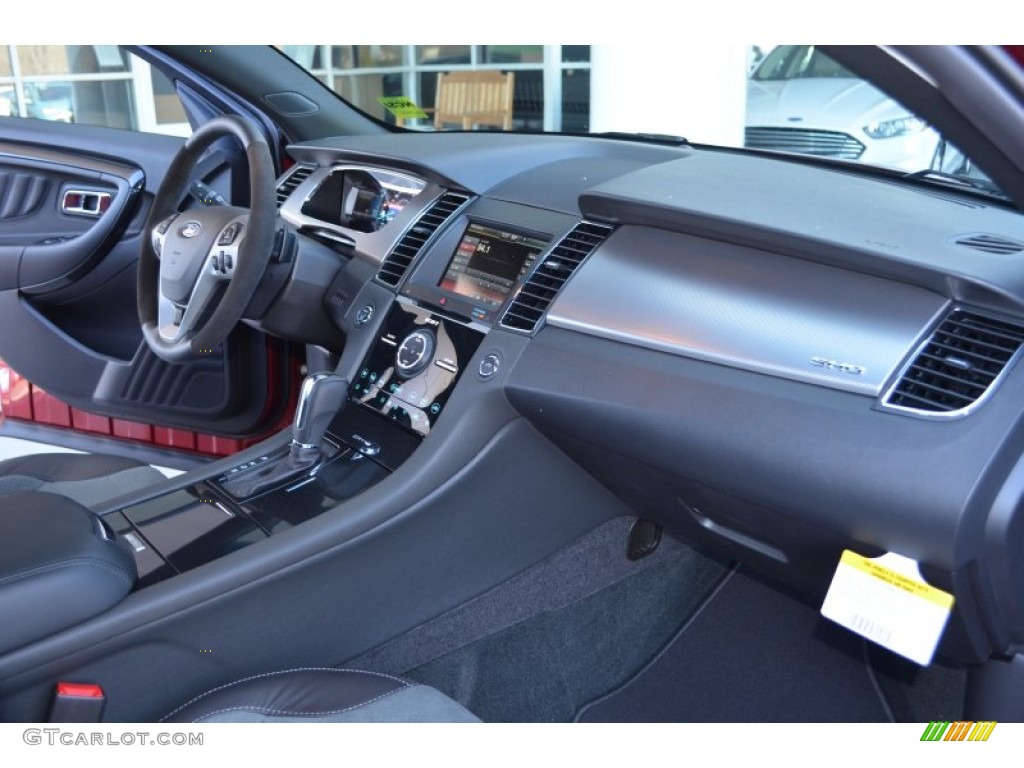 2013 Taurus SHO AWD - Ruby Red Metallic / SHO Charcoal Black/Mayan Gray Miko Suede photo #17