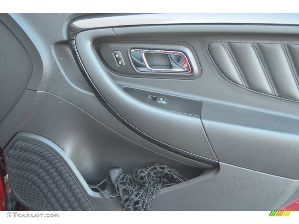 2013 Taurus SHO AWD - Ruby Red Metallic / SHO Charcoal Black/Mayan Gray Miko Suede photo #18