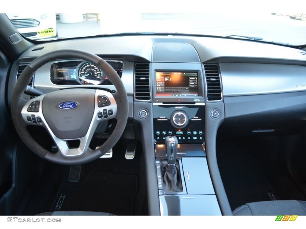 2013 Ford Taurus SHO AWD SHO Charcoal Black/Mayan Gray Miko Suede Dashboard Photo #76971656