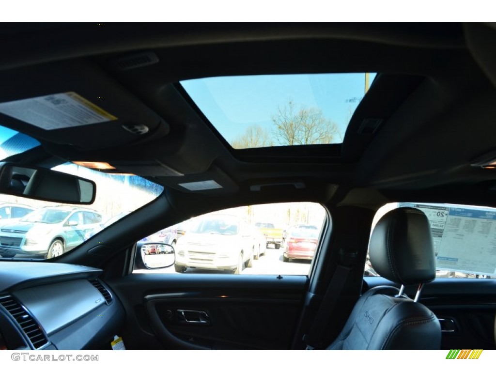 2013 Taurus SHO AWD - Ruby Red Metallic / SHO Charcoal Black/Mayan Gray Miko Suede photo #28