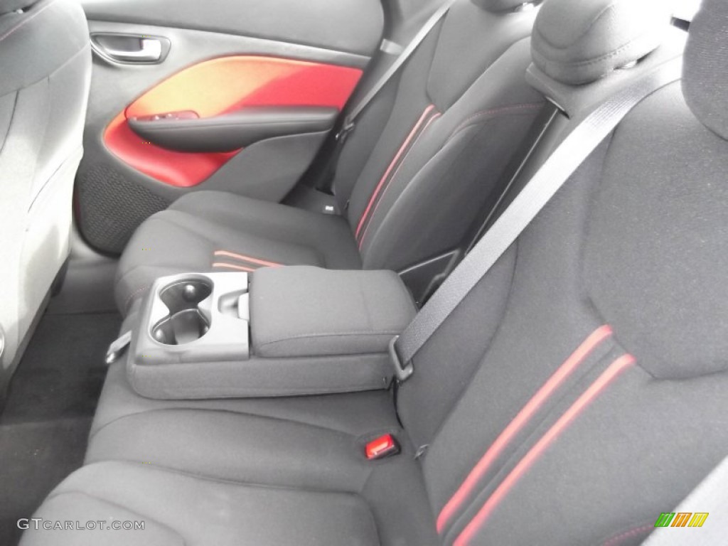 Black/Ruby Red Interior 2013 Dodge Dart Rallye Photo #76971775