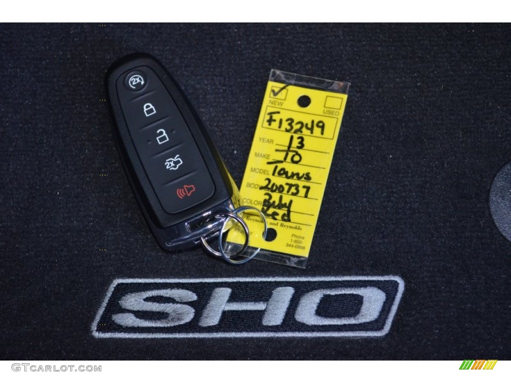 2013 Taurus SHO AWD - Ruby Red Metallic / SHO Charcoal Black/Mayan Gray Miko Suede photo #51