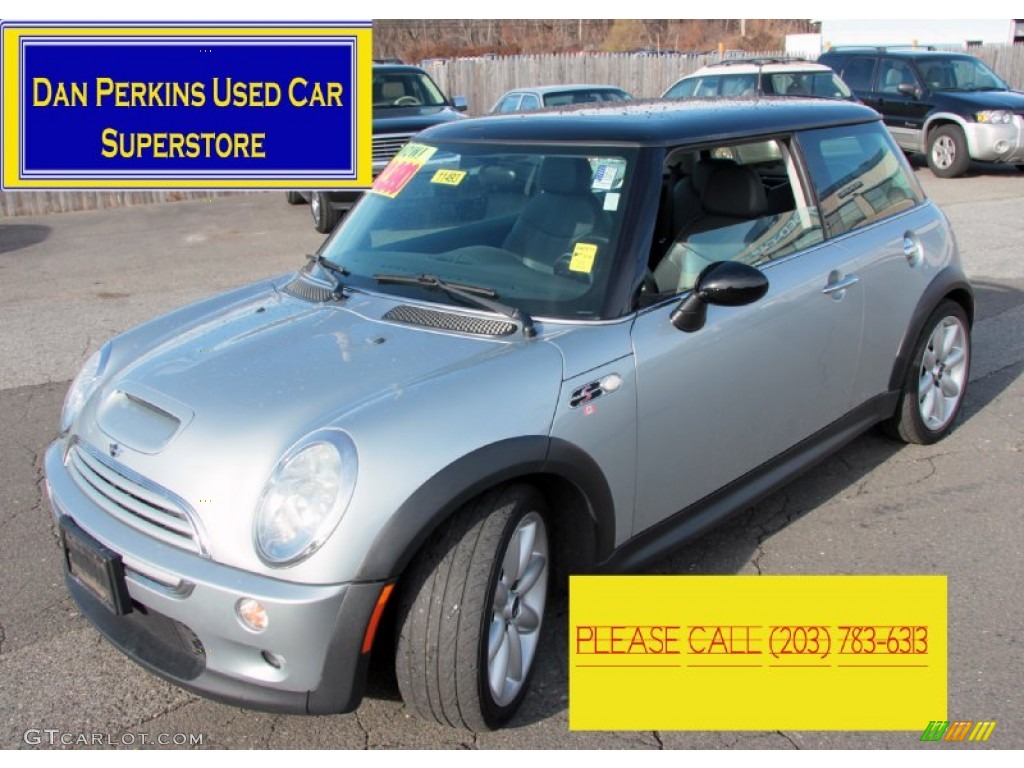 2003 Cooper S Hardtop - Pure Silver Metallic / Panther Black photo #1