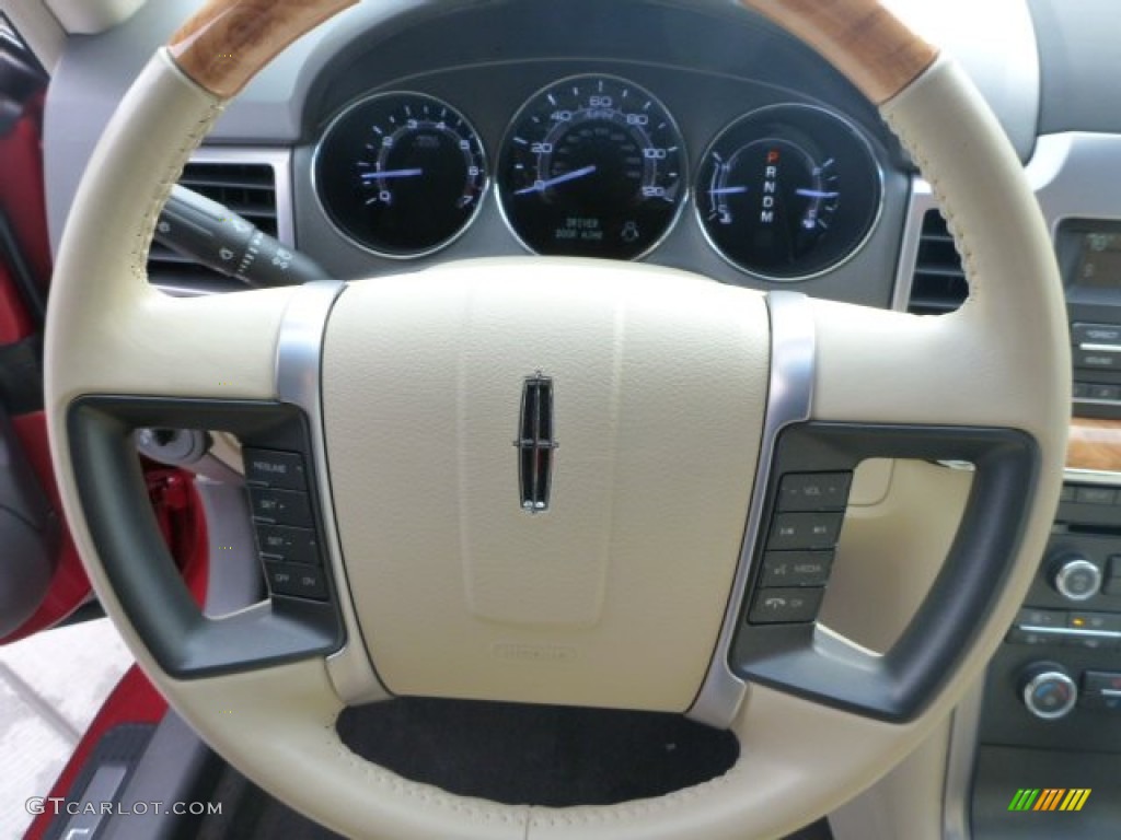 2011 Lincoln MKZ FWD Light Camel Steering Wheel Photo #76973450