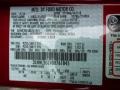 U6: Red Candy Metallic 2011 Lincoln MKZ FWD Color Code