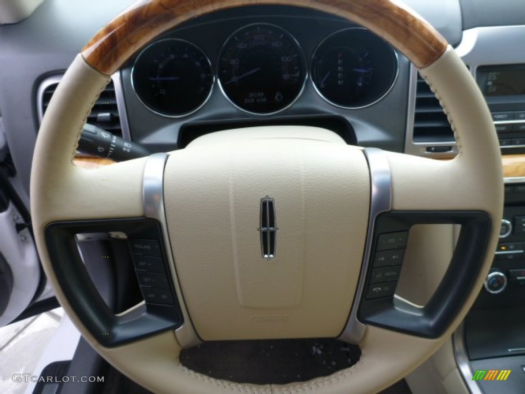 2011 Lincoln MKZ AWD Light Camel Steering Wheel Photo #76973899