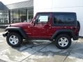 Deep Cherry Red Crystal Pearl 2011 Jeep Wrangler Rubicon 4x4 Exterior