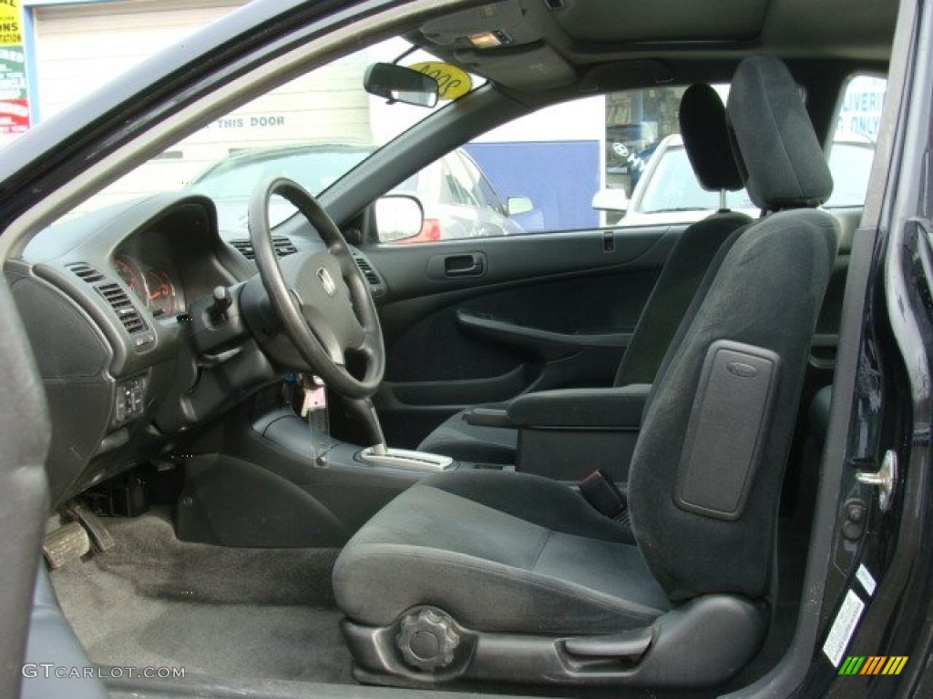 Black Interior 2004 Honda Civic EX Coupe Photo #76974940
