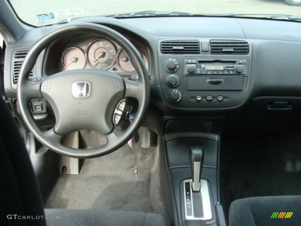 2004 Honda Civic EX Coupe Black Dashboard Photo #76974982