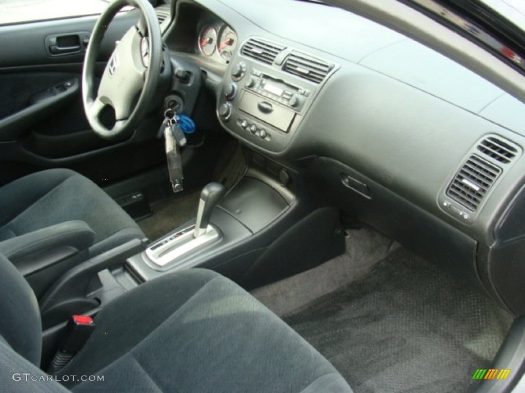 2004 Honda Civic EX Coupe Black Dashboard Photo #76975162