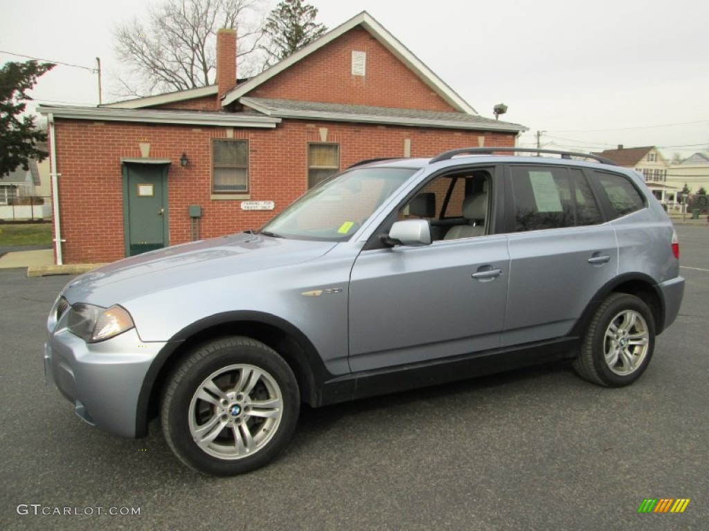 2006 X3 3.0i - Blue Water Metallic / Grey photo #1