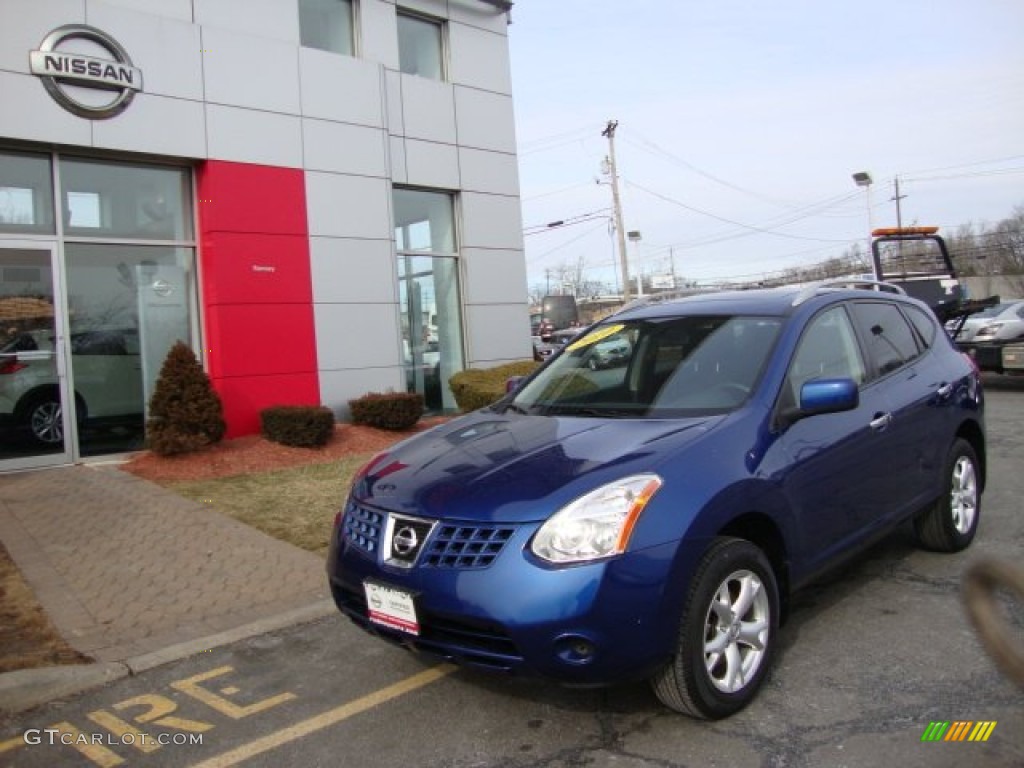 2010 Rogue SL AWD - Indigo Blue / Black photo #1