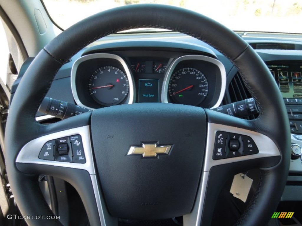 2013 Chevrolet Equinox LT Jet Black Steering Wheel Photo #76977417