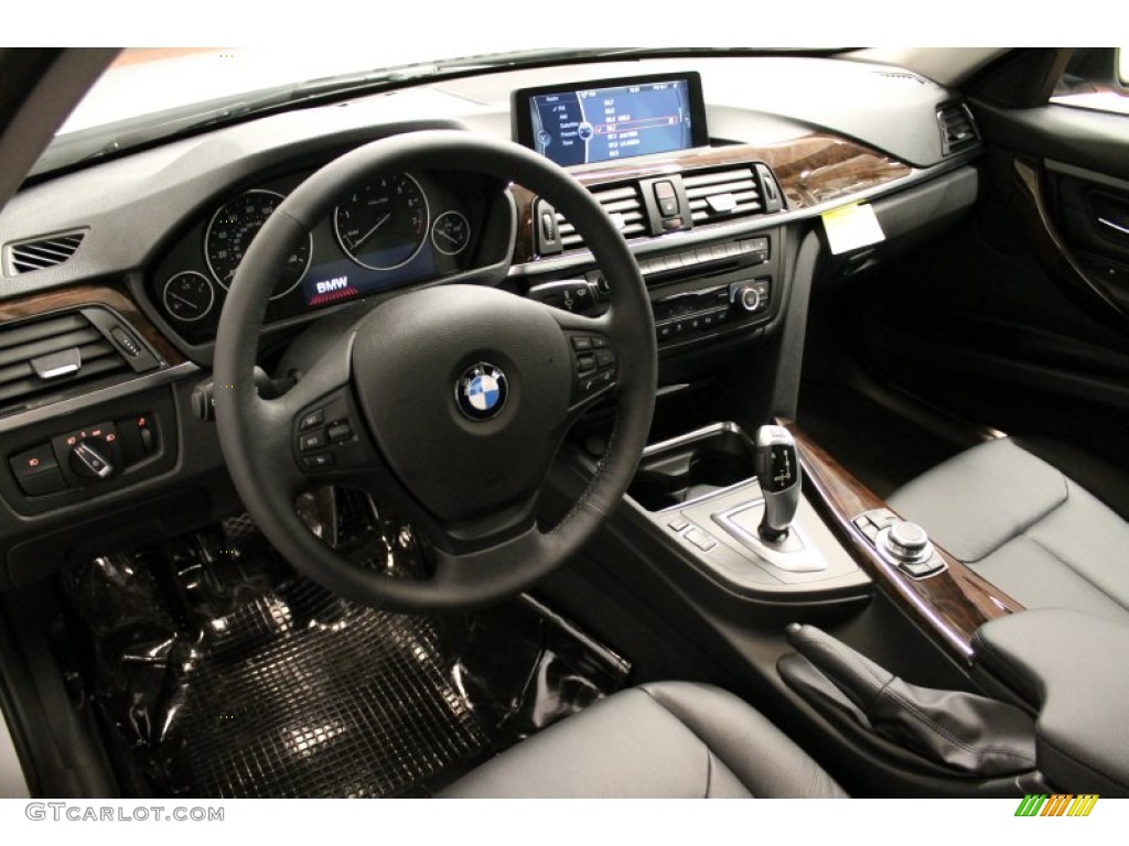 Black Interior 2013 BMW 3 Series 328i xDrive Sedan Photo #76978198