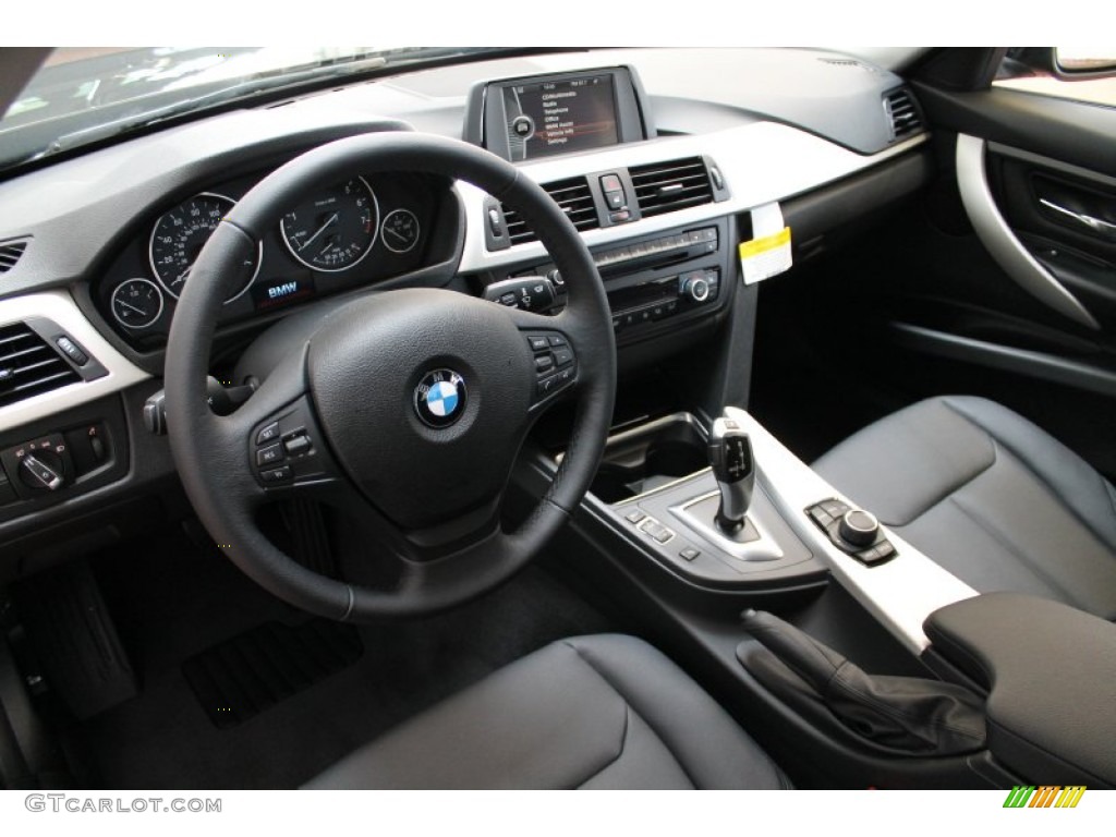 Black Interior 2013 BMW 3 Series 328i xDrive Sedan Photo #76978453