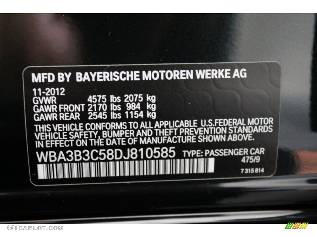 2013 3 Series 328i xDrive Sedan - Black Sapphire Metallic / Black photo #15